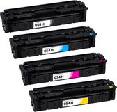 Toner Geschikt voor Canon CRG-054H | Multipack van 4 stuks Geschikt voor Canon i-Sensys LBP621CW - LBP623CDW - MF641CW - MF643CDW - MF645CX