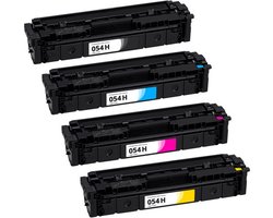 Inktkenners Toner Geschikt voor Canon CRG-054H - Multipack van 4 stuks Geschikt voor Canon i-Sensys LBP621CW - LBP623CDW - MF641CW - MF643CDW - MF645CX