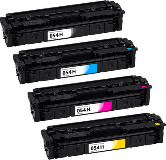 Toner Geschikt voor Canon CRG-054H | Multipack van 4 stuks Geschikt voor Canon i-Sensys LBP621CW - LBP623CDW - MF641CW - MF643CDW - MF645CX