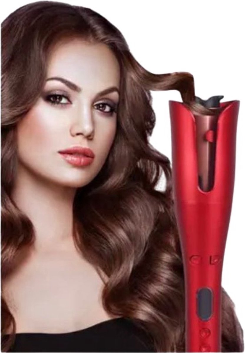 Automatische Krultang Rood Keramische Haarkruller Hair Curler – Meerdere kleuren