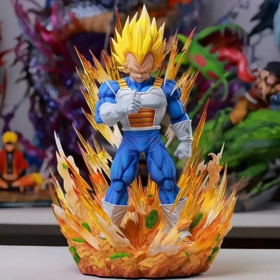 Foto: Dbz 36 cm dragon ball z model super saiyan vegeta majin vegeta anime verzamelobject kamersetting decoratie geschenk speelgoed dragon ball standbeeld vegeta model anime figuren