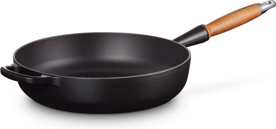 Le Creuset gietijzeren Signature hapjespan met twee handvaten - 28 cm / 3.2 liter - zwart
