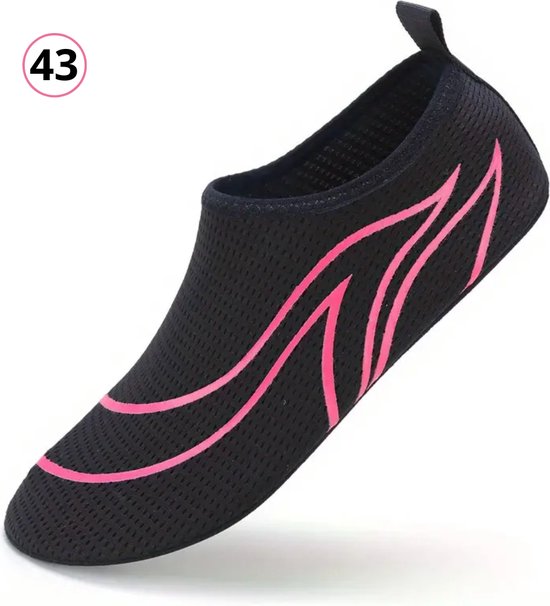 Bovista Chaussures aquatiques pour Enfants et Adultes – Chaussures Aqua – Chaussures aquatiques – Chaussures de natation – Chaussures pour femmes de cours de natation – Zwart et rouge – Taille 43