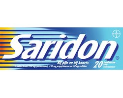​Saridon Tabletten | Pijnstiller met Paracetamol, Propyfenazon en Coffeïne | Verlicht Snel Hoofdpijn, Kiespijn en Menstruatiepijn