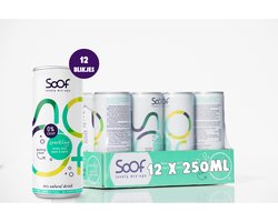 Soof Drinks - Frisdrank 0% Zooi - Sparkling - Citroen, Munt & Appel - blikjes 12 x 250ml