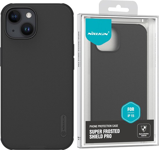 Coque Nillkin Super Frosted Shield Apple iPhone 15 Plus , Zwart