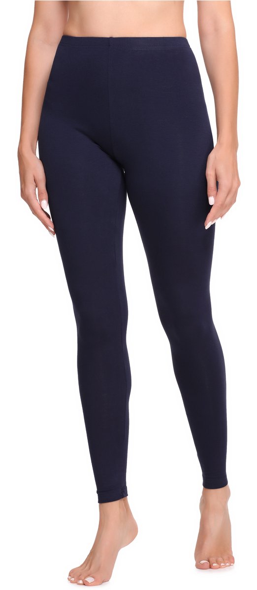 Ladeheid LA-LA40-133-LE Dames Leggings - Sport - Vrijetijdsbroek - Lang - Katoen - Sporbroek - Yogabroek - Marine - M