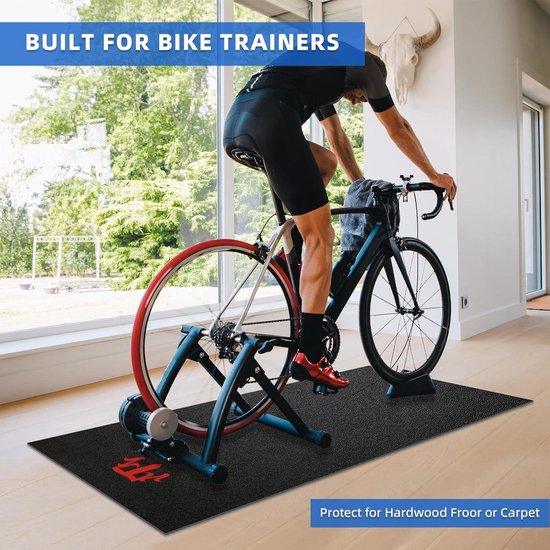 Hoge Dichtheid Oefenapparatuur Mat voor Gym Vloer - Compatibel met Peloton Original Bike - Houten Vloer & Tapijt Bescherming - 36x72x6mm - 30x60" van hoge — afbeelding 2
