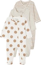Vertbaudet Set de 3 pyjamas en jersey avec fermeture éclair BASICS