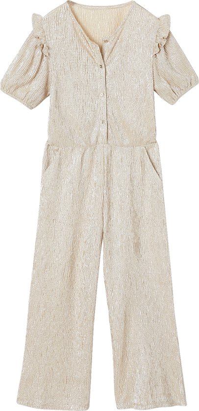 IWFEV Jumpsuit voor dames, met pofmouwen, kanten jumpsuit, halverwege IWFEV Jumpsuit voor dames, met pofmouwen, kanten jumpsuit, halverwege