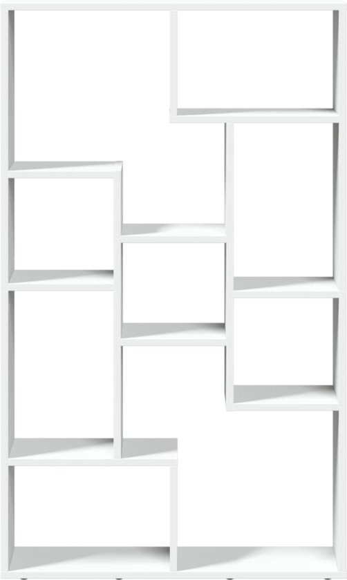 vidaXL - Bibliothèque - 72x20x120 - cm - décoré - bois - blanc