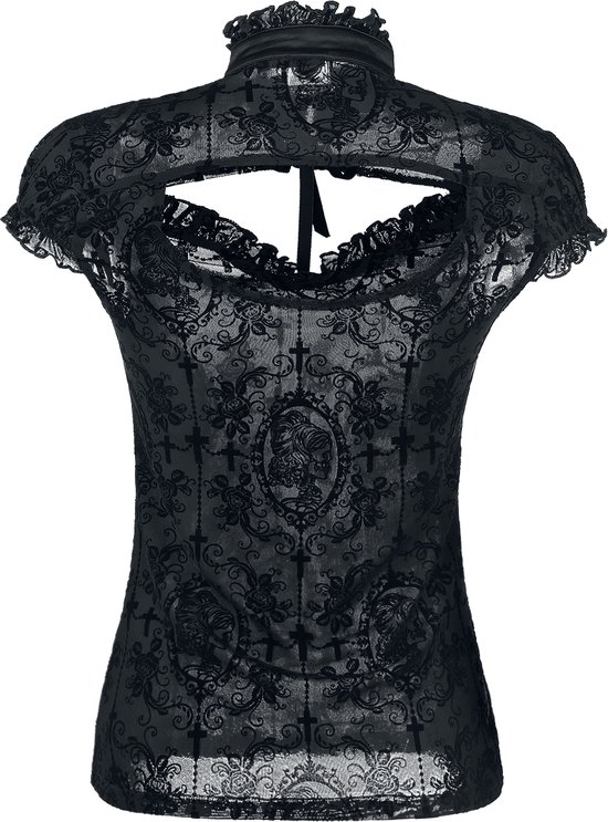 Blouse Banned -L- Regardant la Dentelle Noir