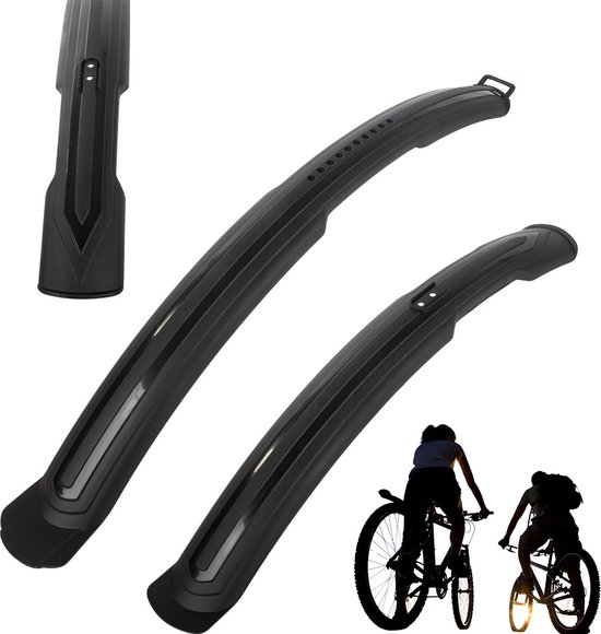 Hejo Fietsspatborden set, universele spatborden voor 24-29 inch fietsen
