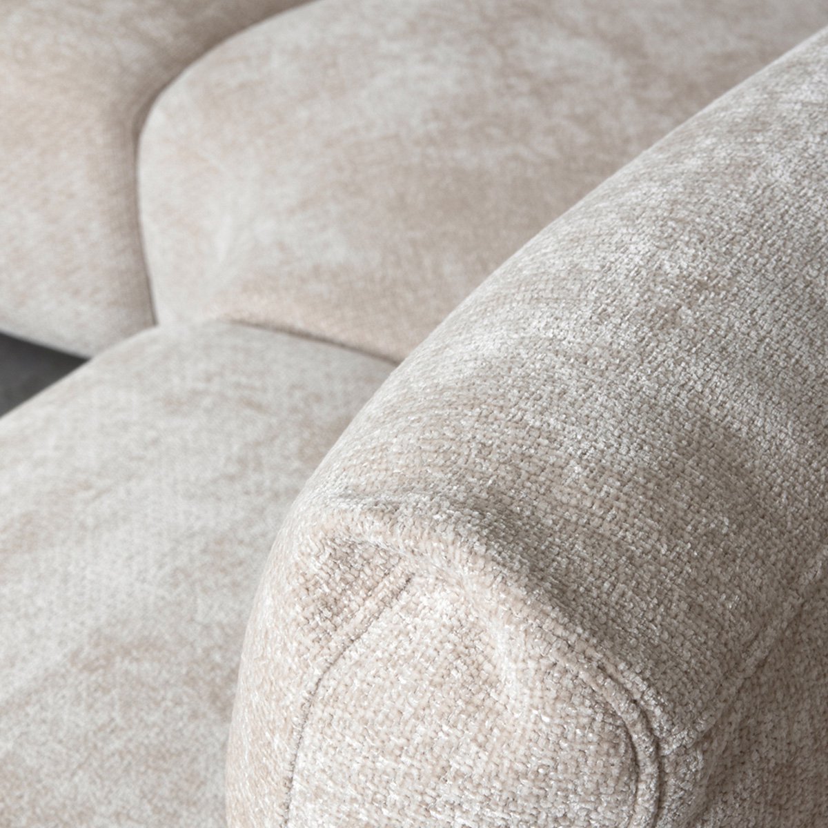 LABEL51 Milano Hoekbank - Naturel - Chenille - Hoekbank Rechts - - - Met Armleuning