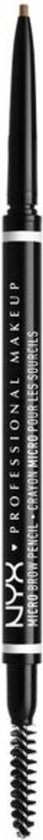 NYX Professional Makeup Micro Brow Pencil met spoolie, kleur 01 Taupe.