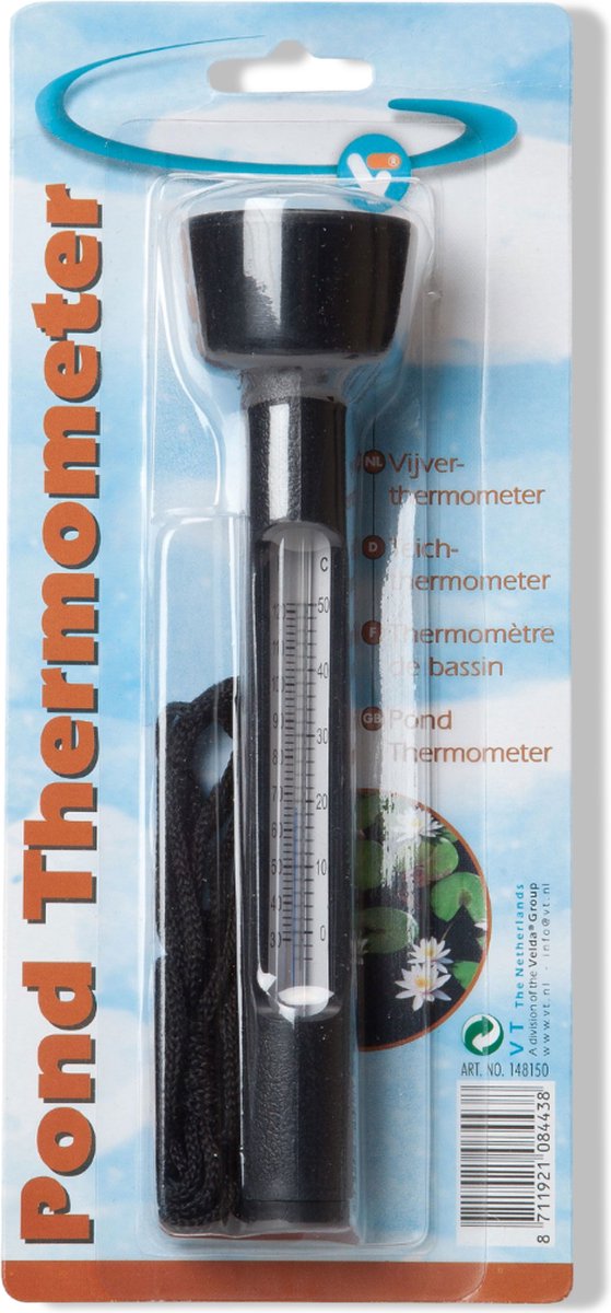 Drijvende thermometer met touw