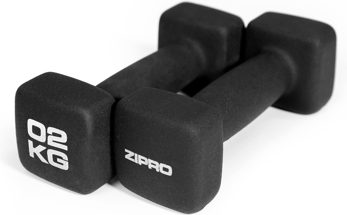 Zipro® Halter 2x2kg - Neopren Dumbbell - Stabiele Zeshoekige Vorm - Duurzaam en Comfortabel - Halter Gewicht voor Fitness - Hand Gewichten - Veelzijdig en Betrouwbaar voor Krachttraining