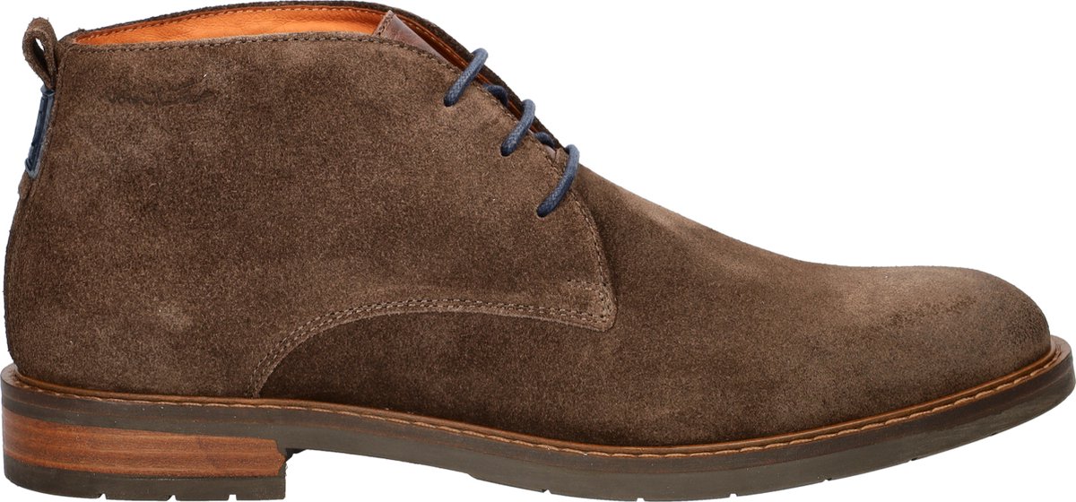 Van Lier 2458212 BOSTON - Business half-hoogNette herenschoenen - Kleur: Bruin - Maat: 43