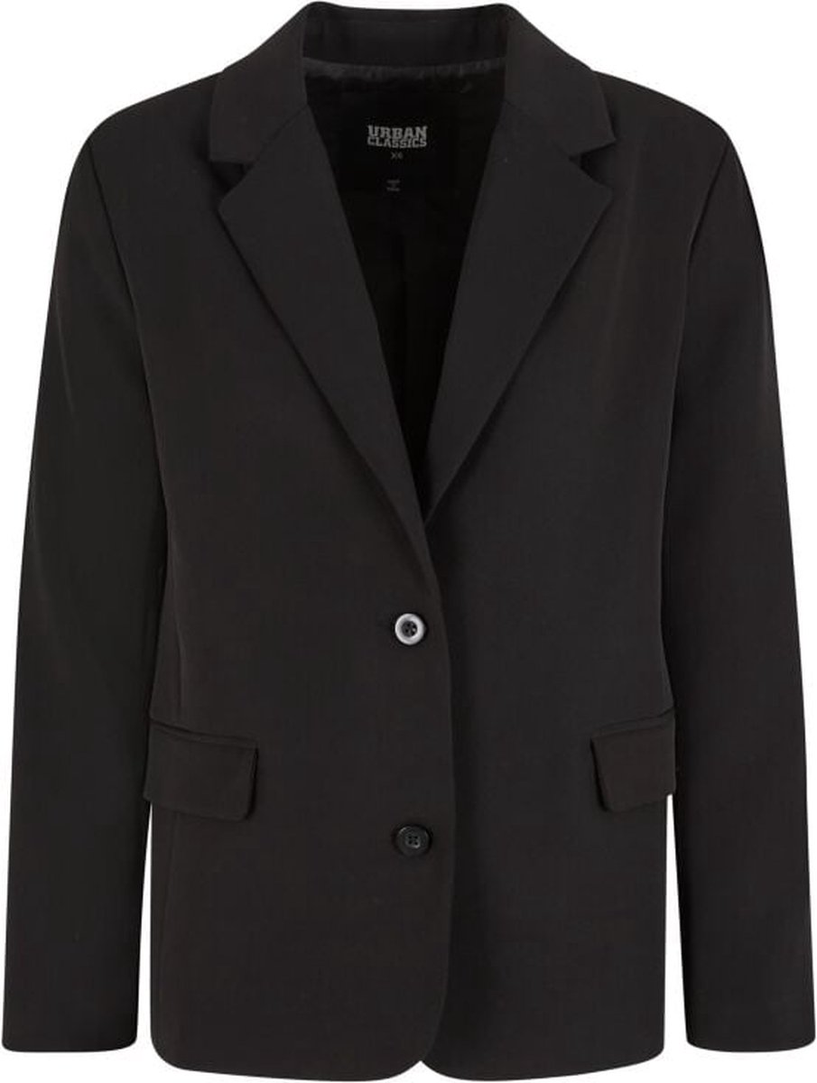 Urban Classics Ladies Long Blazer Blazer L Polyester Dames Basics Zwart