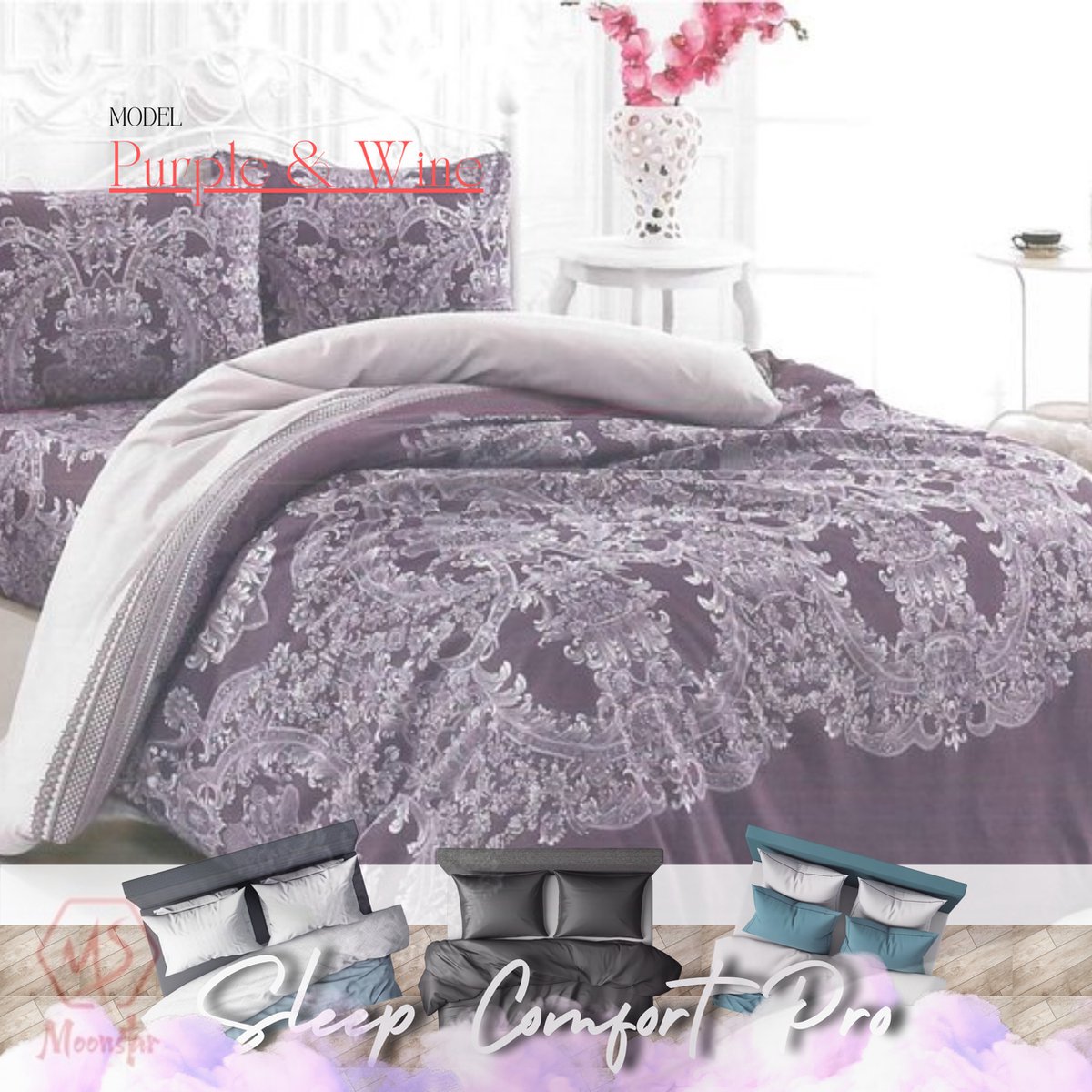 Maxenza Sleep Comfort Pro - Comfortabel Dekbedovertrek voor Twee Personen met Kussenslopen 220 x 200 cm