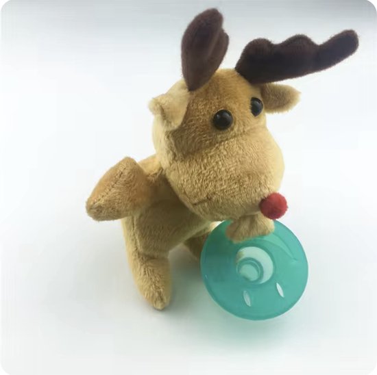 CHPN - Knuffel voor aan speen - Speenknuffel - Rendier - Kraamcadeautje - Speen-knuffel - Knuffel-speen - Speenkoord - Exclusief speen