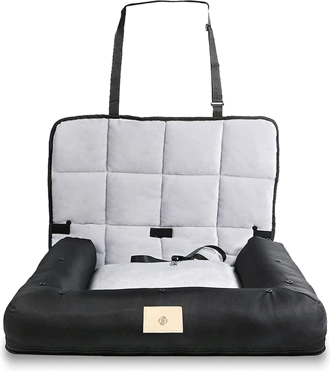 Equivera Hondenmand Auto Met Gordel – Hondenmand – Hondenmand Auto – Autostoel Hond – Hondenstoel Auto – Met Gordel