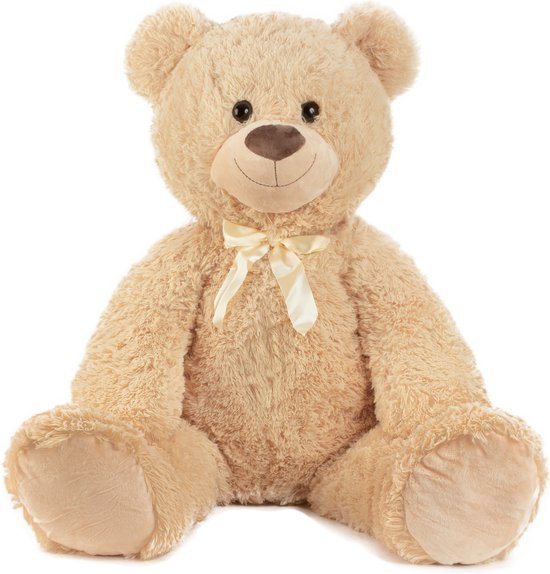 Pluche Beer 85cm - Teddybeer staand 85cm - Knuffelbeer - Beer pluche XXL - met Kraalogen