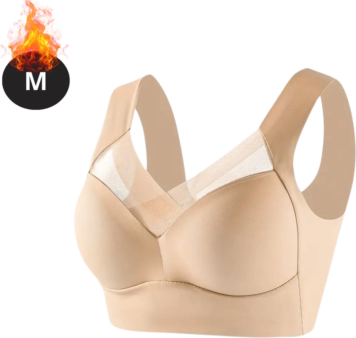 Bovista BH Zonder Beugel - Zonder Bandjes - Push-up Bh's - Comfort Beha - Comfortabel - Sterk - Yoga - Khaki