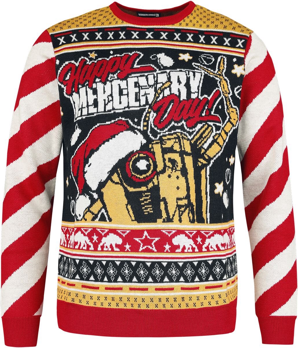 Graphic Impact Geïnspireerd Galaxy War Spray Kerstmis Jumper Lelijke
