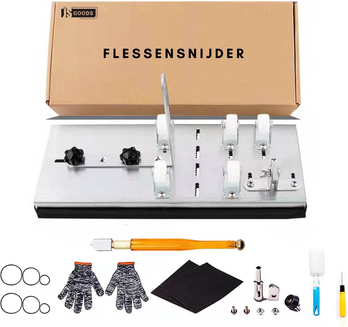 Professionele flessnijder – 20 Delig - Flessensnijder – Glassnijder – Glassnijder Fles - Ronde fles snijder – Wijn flessnijder - 5 Verstelbare wielen