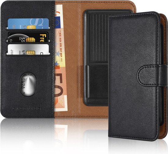 Étui pour Motorola ThinkPhone en NOIR avec fente pour carte, housse de protection à 360 degrés en cuir PU pour téléphone portable