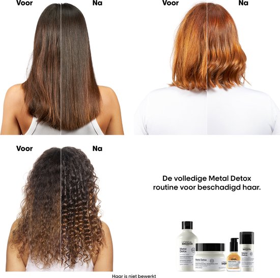 L’Oréal Professionnel Metal Detox Masker – Beschermend masker tegen haarbreuk en kleurverandering voor meer glans – Voor beschadigd haar – 250ml