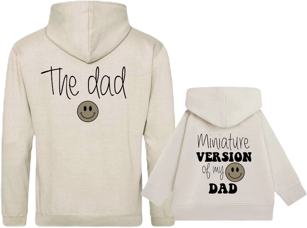 Goedkoopste Hoodie Matching set vader en kind-The dad miniature version of my dad-Man Maat L-Kind Maat 5/6 jaar