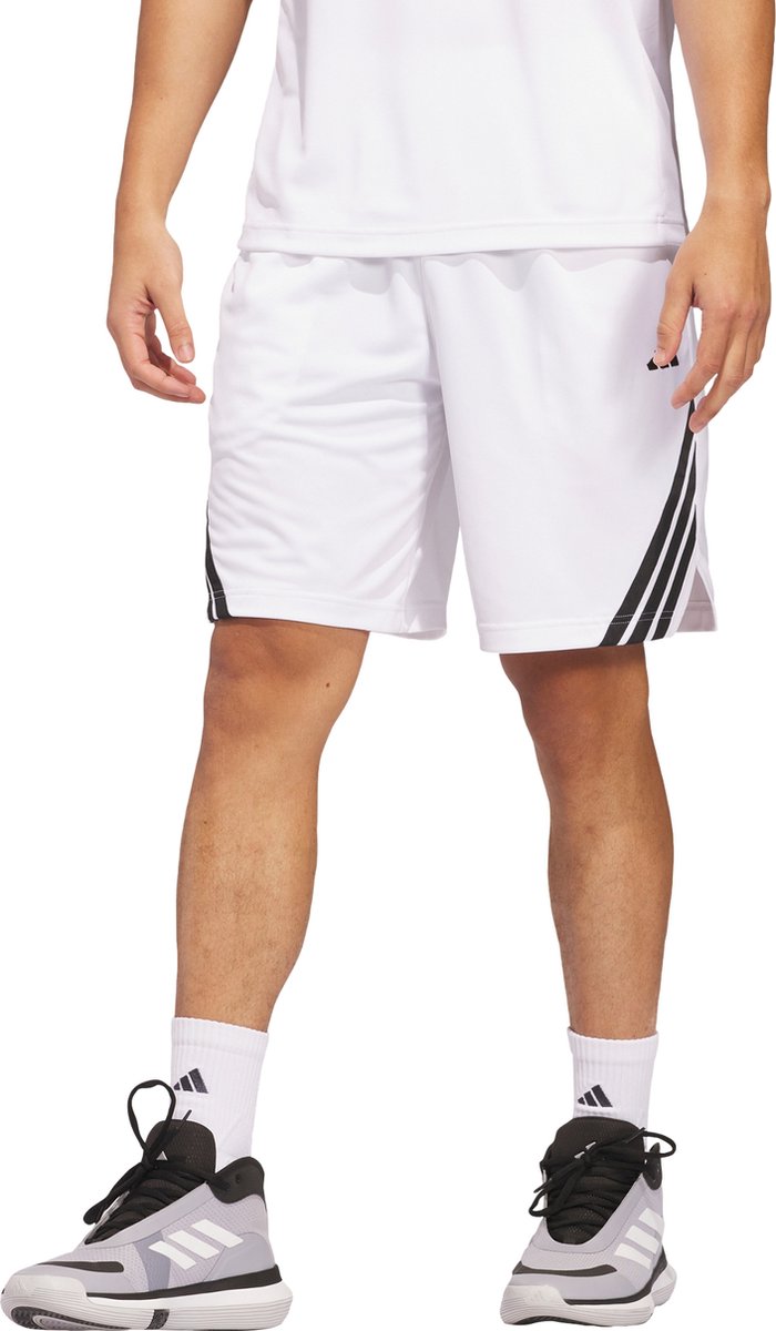 Adidas Performance Legends 3-Stripes Basketbalshort Heren Wit