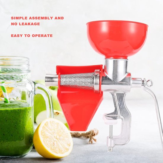 Handmatige Tomaten-sapcentrifuge voor Inmaken Tomatensaus - Aluminiumlegering Tomatenzeef - Dikke Fruit- en Groentesapcentrifuge met Citroen en Sinaasappel sapcentrifuge groenten en fruit — afbeelding 3