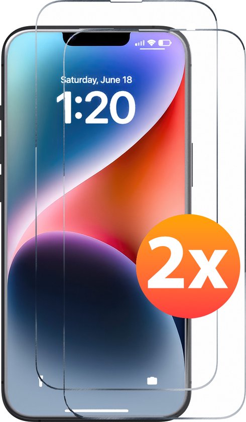 Screenprotector - Geschikt Voor iPhone 14 Tempered Glass Gehard Glas screen protector - 2 stuks Extra Sterk Beschermglas