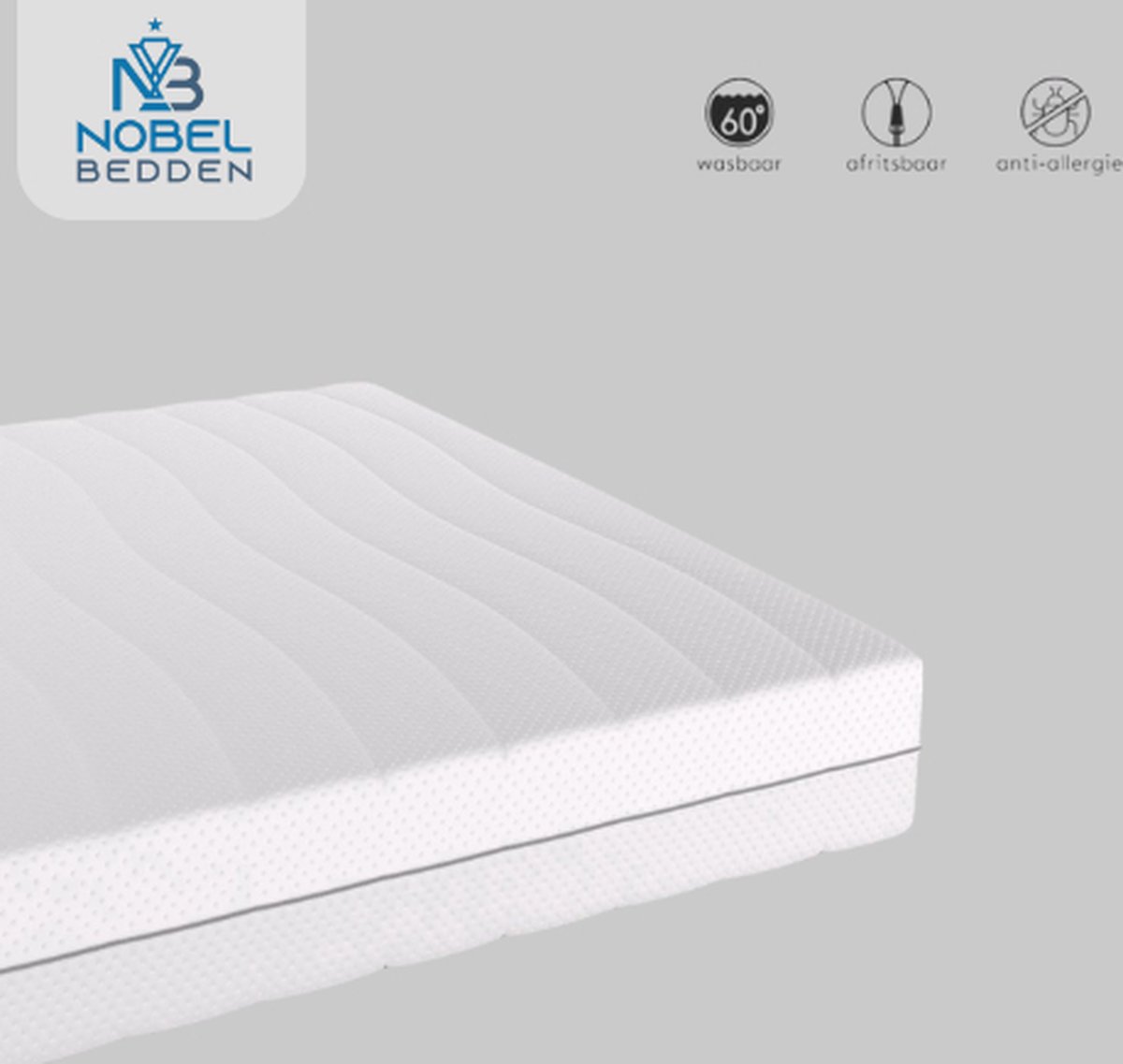Nobel Bedden Comfort Medium HR Koudschuim Matras - 160x200 - Hybrid thumbnail 2