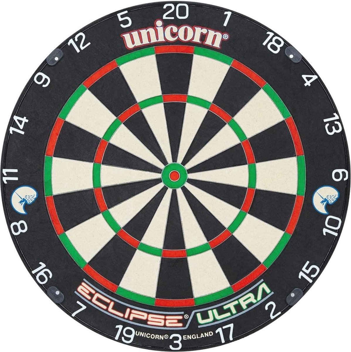 Dartbord met Ultra-zichtbare Witte Cijferring en Championship Kwaliteit | Duurzaam Sisal Varkenshaar | Stapelvrije Constructie