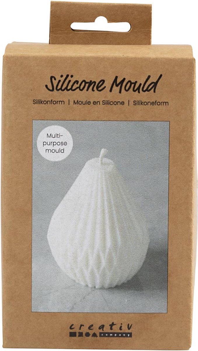 Creativ Company Siliconen Vorm, Geribbelde druppelvorm, H: 8 cm, d 7 cm
