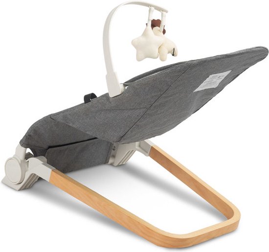 Pine Baby Bouncer Grijs - Wipstoel - Babystoel Voor Aan Tafel - Baby Stoeltje Zitten Voor Thuis - Verstelbare Babyrelax - Baby Rocker van Cangaroo — afbeelding 2