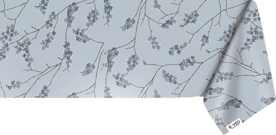 Raved Tafelzeil Lavendel Grijs 140 cm x 140 cm - PVC - Afwasbaar