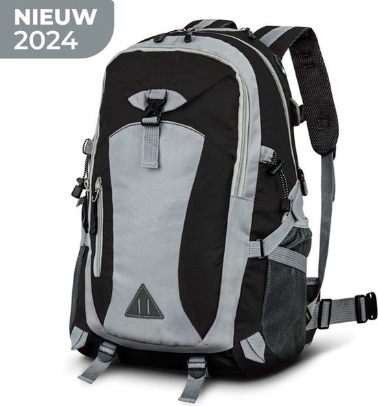 YE® - Backpack - Adventure - Zwart - Wandelrugzak - Trekking Rugzak - Heupriem - Lichtgewicht - 40 Liter
