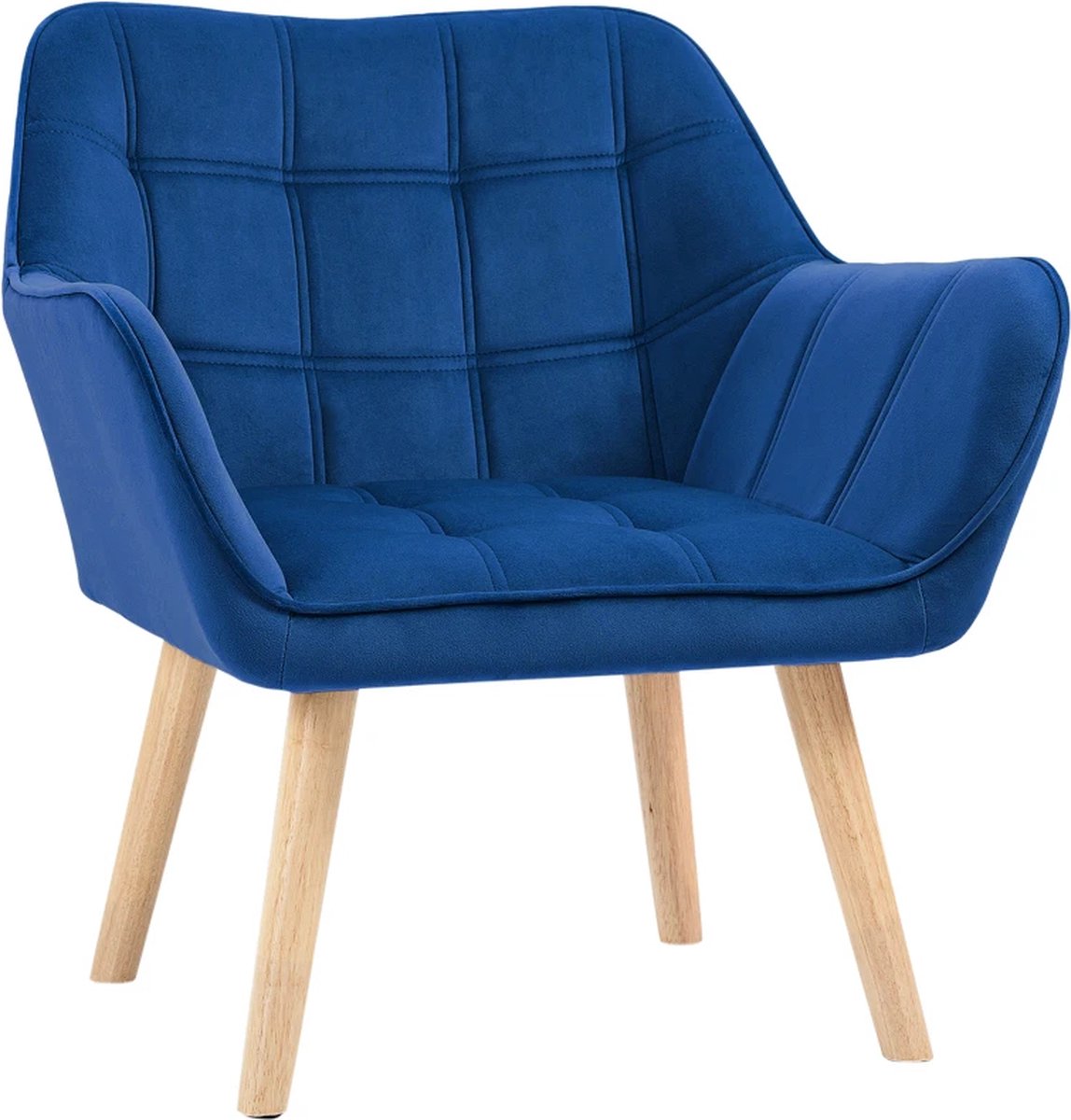 Fauteuil - Relaxzetel - Relaxstoel - Relaxfauteuil - Stoel - Met armleuning - Voor één Persoon - Blauw