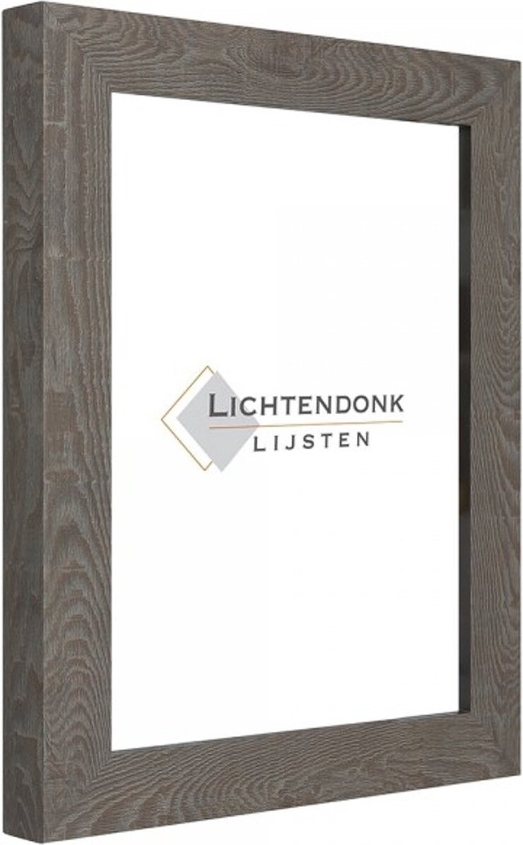 Lichtendonk Fotolijst Bruin - Houtnerf - Fotomaat 15x15 - Ontspiegeld Glas - Art.nr. 55-545