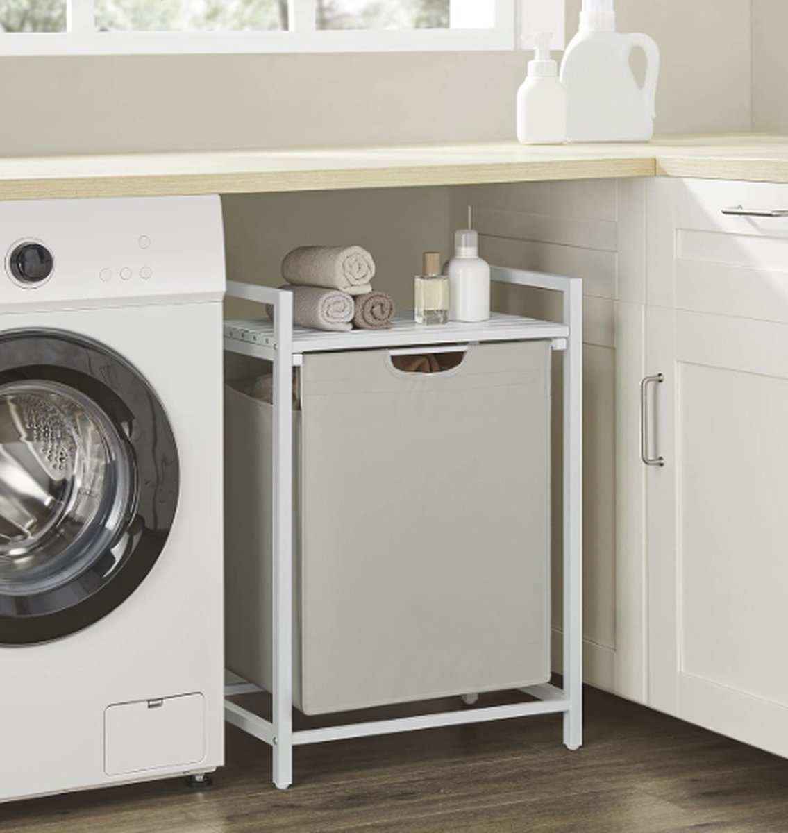 Goedkoopste MIRA Home - Wasmand - Waszak - Wassorteerder - Opbergmand - Laundry Basket - 65L - 50x33x72cm