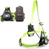 Rockerz LED Borstlamp - Hardloopvest - Hardloop verlichting - Water resistant - Verstelbaar en Universeel - USB Oplaadbaar - Kleur: Groen