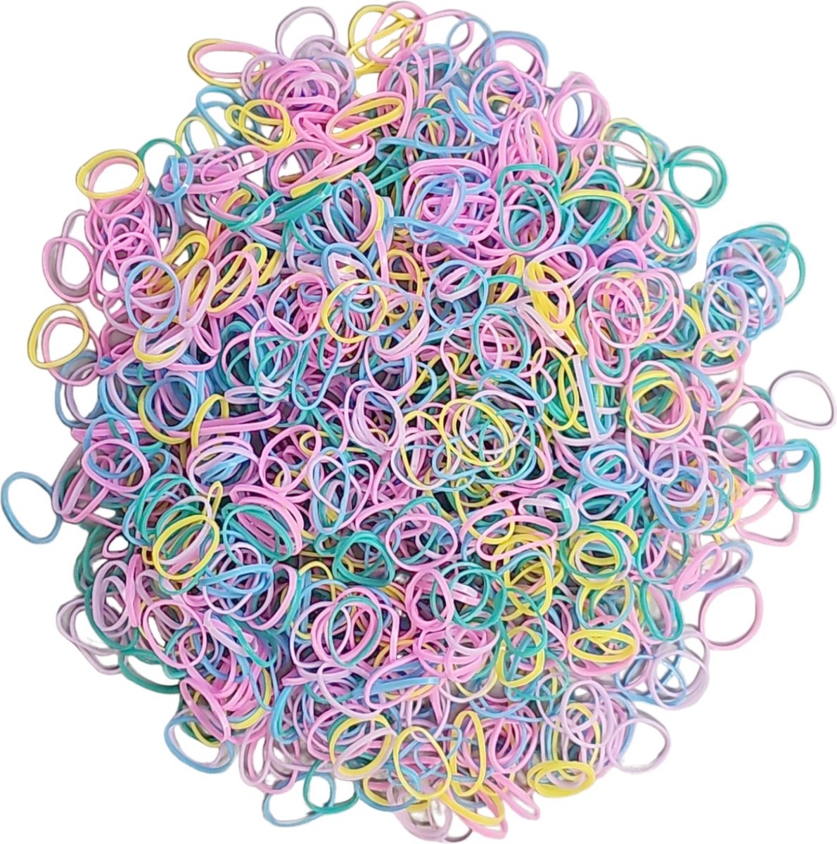 1000x Gekleurde Mini Elastiekjes - Haarelastiekjes - Paardenelastiekjes - Meisjes - Baby - Kinderen - Haar Elastiekjes - Elastiek - Extra Sterk - Neon Mix - 1000 Stuks