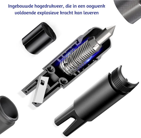 Aurinovellia 2 stuks Gurtschneider Noodhamer, 2-in-1 Auto Noodhamer met