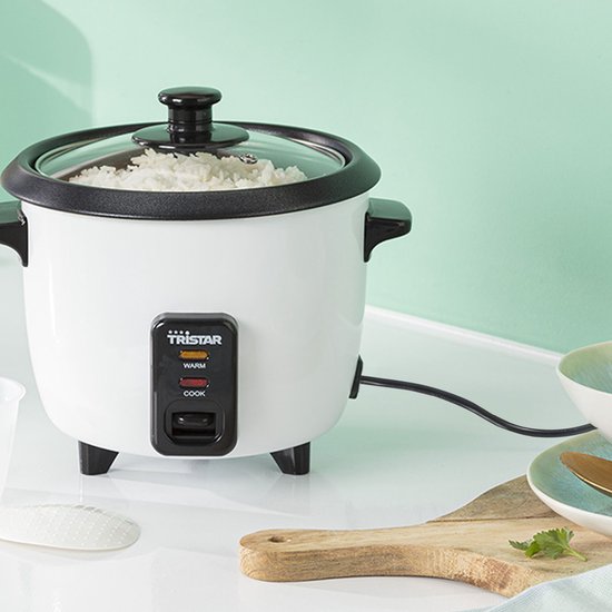 tectake Rijstkoker met stoominzet, 1,8 l, warmhoudfunctie - zilver