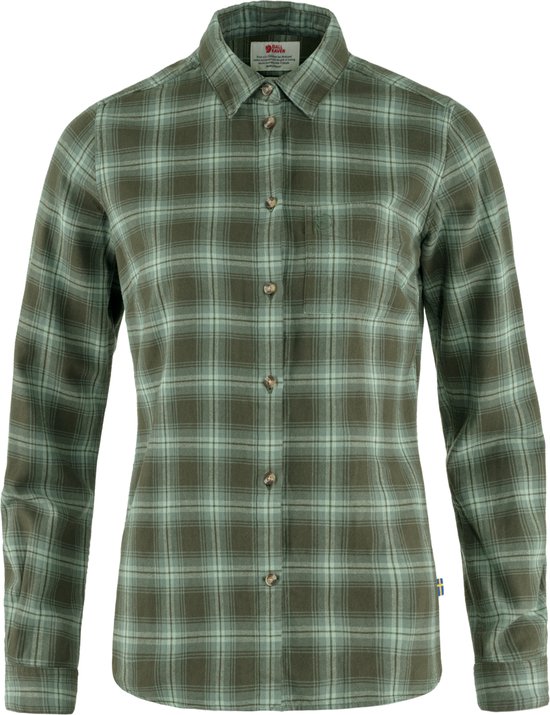 Fjallraven Ovik Flannel Shirt Women Blouse Dames Groen XL